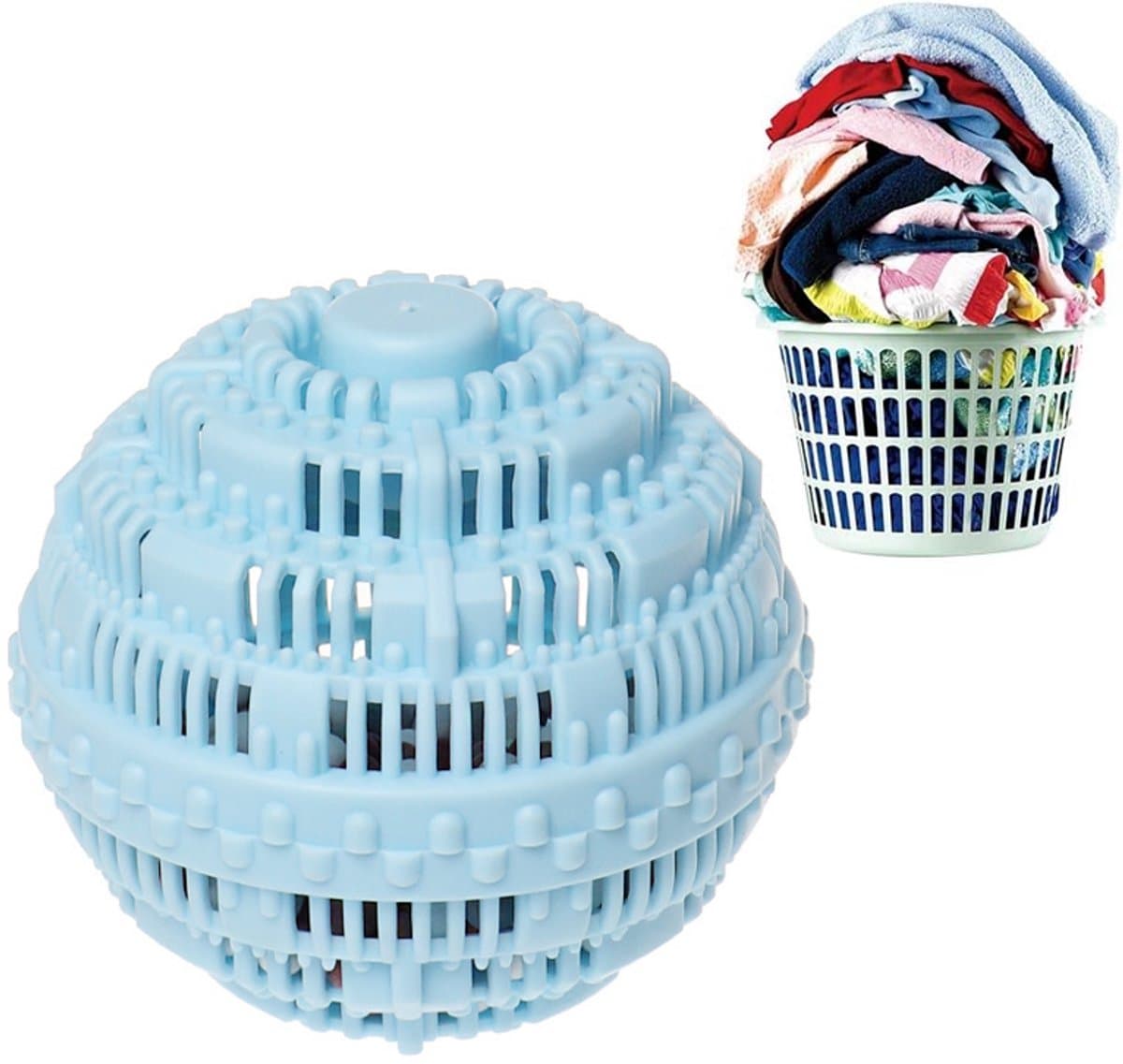 Wasbollen - 1 Stuk - Wasbal Voor De Wasmachine - 11 Cm - Antiklitwerking - Herbruikbaar - Haarvanger Wasbollen - Wasballen Wasbol - Pluisballen - Geschikt Voor Lakens, Jassen, Kleding, Dekens - Blauw — afbeelding 1