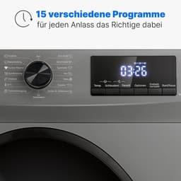 Bomann WA 7185 T Wasmachine - 8KG - 1400 toeren - 15 programma's - Stoomfunctie - Energieklasse A - 10 jaar motorgarantie — thumbnail 5