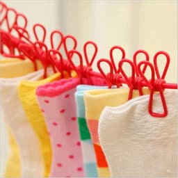 Draagbare Waslijn - Reis Waslijn - Kleding Drogen - 12 Klemmen Winddicht - 1.8 Meter - Wit — thumbnail 3