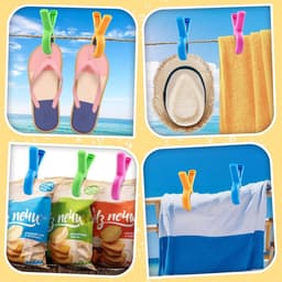 8 stuks XXL Strandlaken Knijpers - Handdoek Clips voor Strandstoel en Ligbed - Winddicht - Cruise, Zwembad & Camping - 4 Kleuren — thumbnail 4
