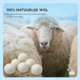 LaundrySpecialist XL Drogerballen - Set van 6 stuks - Herbruikbaar - Duurzaam drogen van de was - Wasdrogerballen - Droogballen - Wasbollen - Duurzaam wol - Wasdrogerballen - Energiebesparend — thumbnail 3