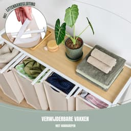 Core® Wasmand 4 Vakken - Wasmand - Wassorteerder - Crème- 8cm x 12cm x 4cm — thumbnail 4