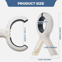 Extra grote handdoekclips voor op het strand (8 stuks), 13 cm (5,1 inch), duurzaam en stevig, geschikt voor strandstoelen, ook te gebruiken om kleding vast te zetten, kaki en blauw. — thumbnail 2