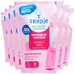 Seepje Wasverzachter Pioenroos & Cederhout - 180 wasbeurten - 6 x 750 ml - Voordeelverpakking — thumbnail 4