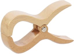 Houten Was Knijpers - Grote Klemmen - Handdoeken Bevestigen - Duurzaam Hout Materiaal - 13 cm Lengte - Natuurlijk Beige — thumbnail 2