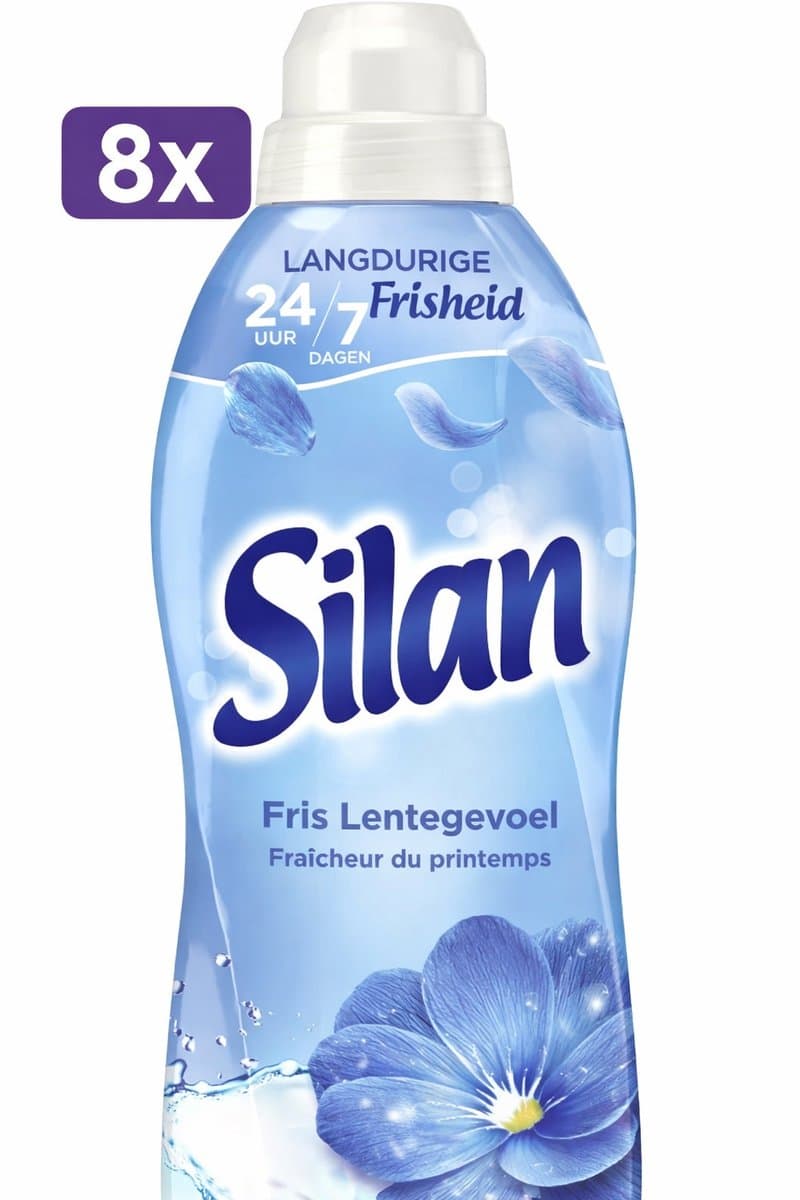 (8x) Silan Fris Lentegevoel Wasverzachter - 8 x 52 wasbeurten — afbeelding 1