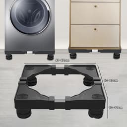 SNJY® Wasmachine Verhoger - Wasmachine Kast - Wasmachine Ombouw - 4 Voeten - Tot 500 KG - Zwart — thumbnail 2