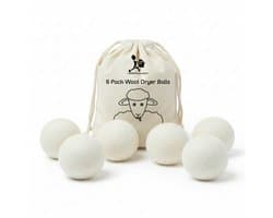 LaundrySpecialist XL Drogerballen - Set van 6 stuks - Herbruikbaar - Duurzaam drogen van de was - Wasdrogerballen - Droogballen - Wasbollen - Duurzaam wol - Wasdrogerballen - Energiebesparend — afbeelding 1