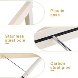 Opvouwbare kleerhanger voor wandmontage met verborgen kledingopslag - intrekbare haak voor droogrek - hangende mantel, hemd en broek - ruimtebesparende opslag voor hoofdslaapkamer - praktisch en handig — thumbnail 3