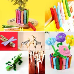 50 Stuks Mini Houten Knijpers met Jute Touw voor Foto Decoratie en Knutselen — thumbnail 3