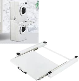 Stapelset Wasmachine - Tussenrek Droger - Ruimte Besparen - Uittrekbare Plank - 60cm Breed — thumbnail 3