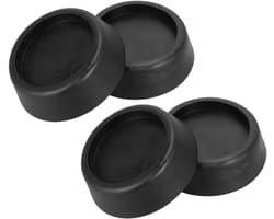 Wasmachine Stabilisator Pads - Anti-Vibratie Voetjes - Apparaten Dempen - Universeel Toepasbaar - 6.5cm Diameter - Zwart