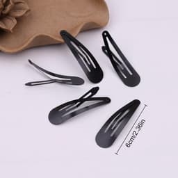 10x Zwarte Haarspelden voor Dames - Professionele Metalen Klemmen 6 cm — thumbnail 3