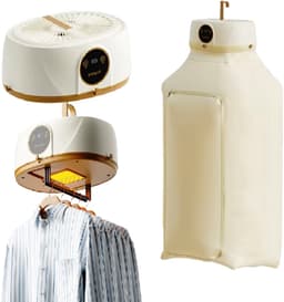 Opvouwbare Mini wasdroger - Compact formaat - met UV Sterilisatie - Stille Warmtelucht Droging - Draagbare reisdroger ideaal voor camping of hotel - Slimme Droogrek — thumbnail 1