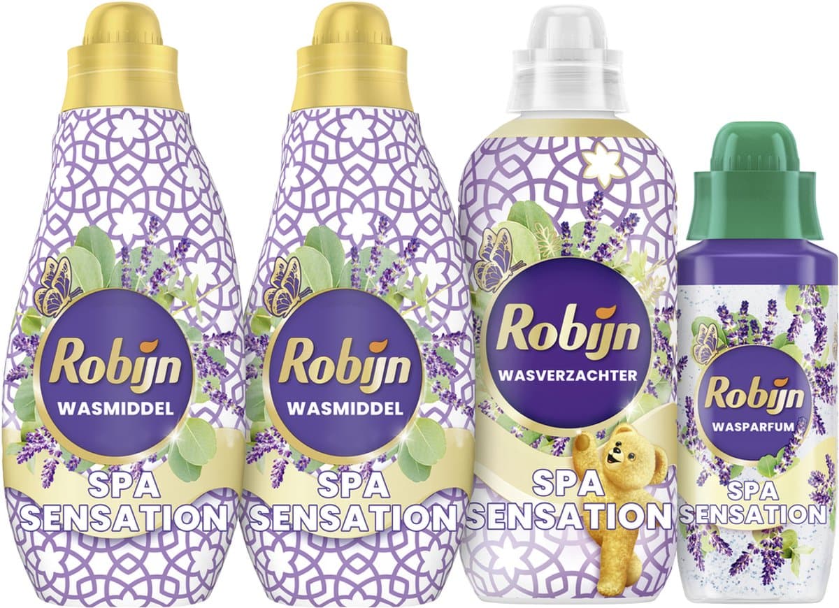 Robijn Perfect Match - Spa Sensation - 4 stuks - 2x wasmiddel + 1 wasverzachter + 1 wasparfum - Voordeelverpakking — afbeelding 1