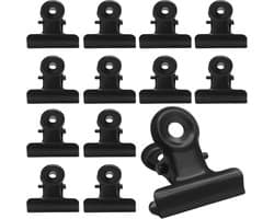 40 stuks kleine zwarte metalen bulldog clips 1,78 cm voor kantoor en knutselen