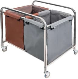 Mega-M Laundry - Waszakset voor hotelwagen - 2 compartimenten - 2x200L capaciteit - Extra sterk materiaal — thumbnail 2