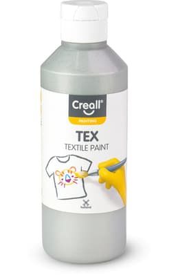 Creall Tex - Textiel- & Stoffenverf - Zilver - 250ml - Machine wasbaar na fixatie - Voor T-shirts, jeans, schoenen, stoffen tassen, meubels en auto-interieurs/hemelbekleding - Gemaakt in NL - Glutenvrij — thumbnail 1
