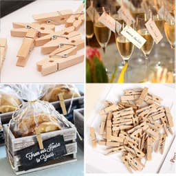 120 Stuks Mini Houten Knijpers voor Ambachten en Decoratie 3,5 cm — thumbnail 5