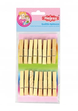 Heless Houten Wasknijperset Voor Poppenkleren 16 Stuks 6 Cm — thumbnail 4