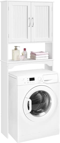 SNJY® Wasmachine Kast - Wasmachine Verhoger - Wasmachine Ombouw - 23D x 75B x 180H cm - Wit — thumbnail 1