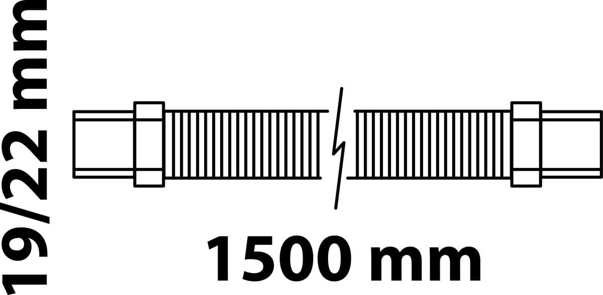 KIRCHHOFF MS dubbele verloopnippel, chroom, 1"BU x 3/4"BU — afbeelding 1