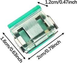 Broekklem - 10 stuks - Broekclip - Broekspijp clip - Bevestigingsclip voor broekspijp - Wasknijpers - Antislip Vaste Gesp - Geschikt voor ruimzittende jeans, jassen en kleding - Transparant groen — thumbnail 3