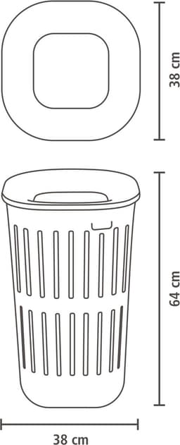 Brabantia Collect-It Wasmand - set van 2 - met Deksel - 55 l - Soft Beige — thumbnail 2