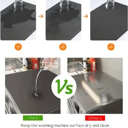 Een effen, gestructureerde beschermmat voor de deksel van de wasmachine en droger, die snel droogt, zeer absorberend is en antislip. — thumbnail 2