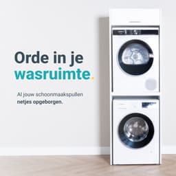 Washcab® Wasmachine Kast - Droger Verhoger - Wasmachine Ombouw - Droger op wasmachine Wit - Stack — thumbnail 3