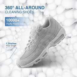 2 stuks Waszak Schoenen - Schoenenwaszak - 360° Uitgebreide Reiniging - Wasnet Voor Schoenen - met 2 Paar Schoenspanners - Schoenwaszak voor Sport, Witte Schoenen — thumbnail 2