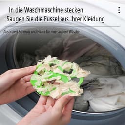 Allecto Plus - Dierenhaarvanger pluis pluis wasbal voor wasmachine - hondenharen verwijderaar - verpakking van 4 stuks — thumbnail 2