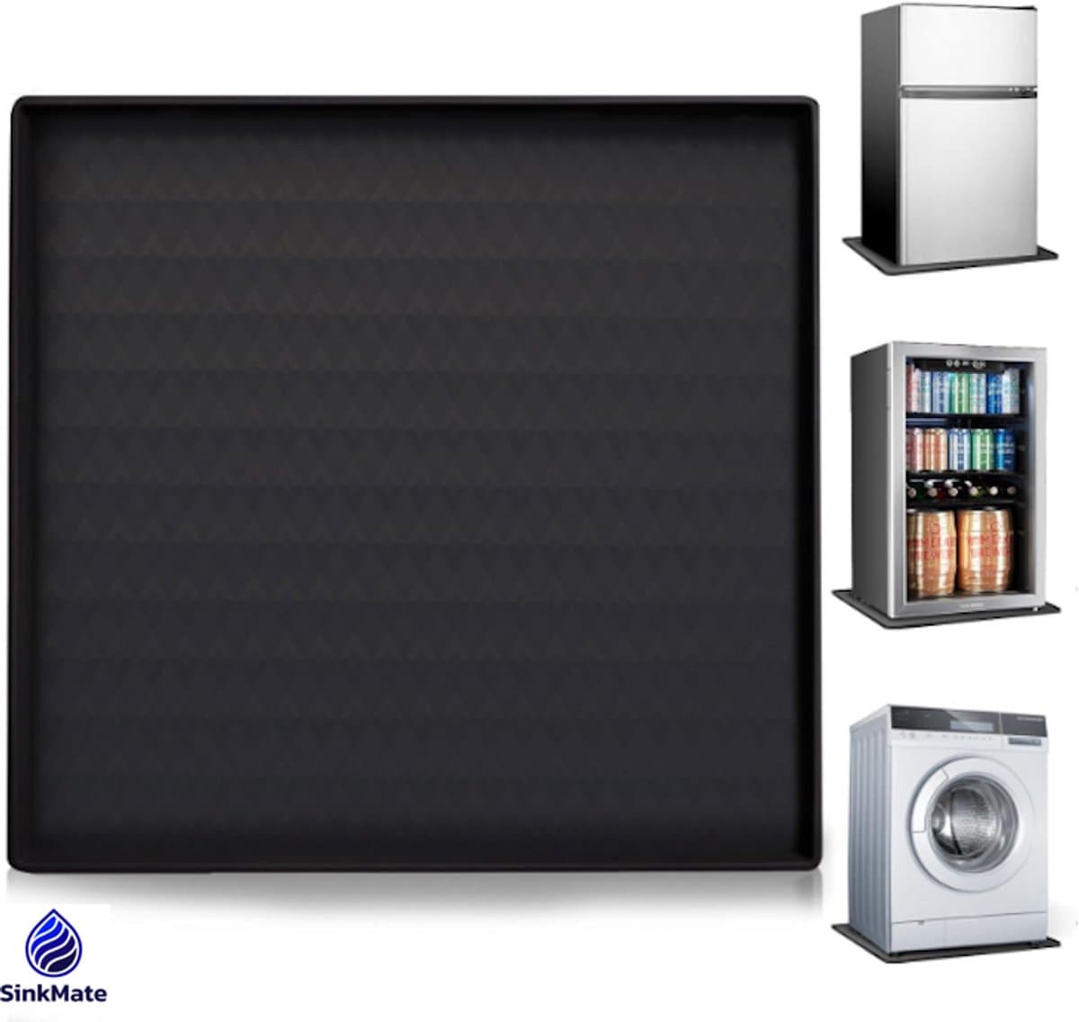 Lekbak Wasmachine – Siliconen Opvangbak - Opstaande Rand - SinkMate® - 60 x 60 cm – Lekbak Koelkast Vaatwasser Diepvriezer - Opvangbak tegen lekkage — afbeelding 1