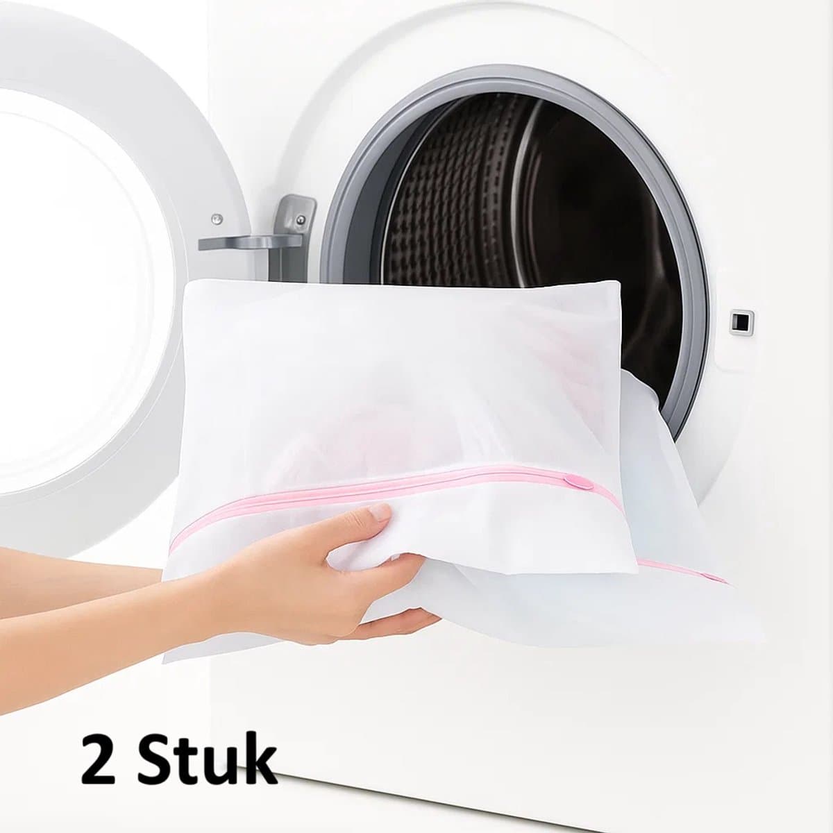 2 Stuk Waszak Groot I Wasnet Met Rits I Waszak Wasmachine I Waszakken | Waszak Ondergoed I 50 x 60 cm — afbeelding 1