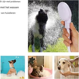 Universele Kraandouchekop - Flexibele Slang voor Wasbak - Voor Babybad, Huisdieren, Thuis Kapsalon - Eenvoudige Montage - Wit - 1m - 1 stuk — thumbnail 3