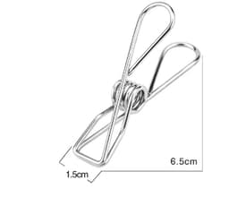 40 Stuks RVS Wasknijpers - 1.5 x 6.5 cm - Grote Knijpers - Strandlaken Knijpers - Badlaken Clips - Handdoek Klemmen - Heavy Duty Handdoekklemmen - Handdoekklemmen Voor Strandligstoelen- Winddicht - Clips Voor Strandlaken, Beddengoed En Dikke Kleding — thumbnail 2