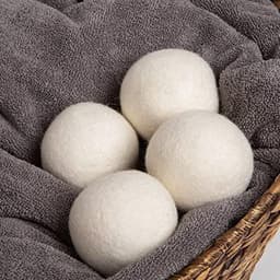 Allecto Plus - 6-delige wollen droogballen voor huidvriendelijke stofverzachter - Herbruikbare, tijdbesparende droogbal voor kortere droogtijd - Vermindert statische lading - Absorbeert onzuiverheden (6 cm) — thumbnail 5