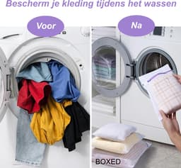 Boxed Waszakken - 8 Stuks - Wasnetten - Waszakken voor Wasgoed - Waszak Groot - Wasnet Lingerie - Waszakken Met Rits - Verschillende Maten — thumbnail 2
