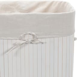 Bamboe wasmand wit met deksel en handvat, 72L — thumbnail 4