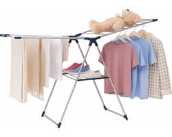 Wasrek Inklapbaar – Extra Droogrek voor Kleine Was – Opvouwbaar RVS Wasrek – Stevig en Ruimtebesparend – 18m Drooglengte – Binnen & Buiten – Duurzaam — afbeelding 1