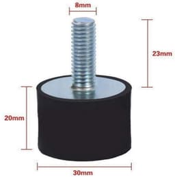 EXCITAT Schokdemper - Silent block - Buffer - Rubberen schokdemper - Geschikt voor luchtcompressoren, dieselmotoren, benzinemotoren, waterpompen — thumbnail 2