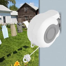 Dailygoods- Waslijn Intrekbaar - Dubbele Lijn - Wandgemonteerd - Ruimtebesparend - 26 Meter Droogtijd - Voor Binnen/Buiten - Drooglijn — thumbnail 2
