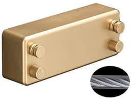 Onzichtbare waslijn - kledingdroogkunstwerk - intrekbare onzichtbare waslijn - intrekbare waslijn - ABS aluminium droger - verstelbaar - roestvrijstalen dubbele kabel - zware wandmontage voor hotels - goud — thumbnail 1