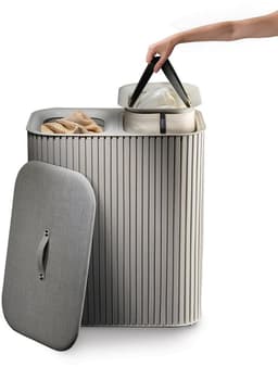 Joseph Joseph Tota Luxe 90L Wasmand Ecru, 2 compartimenten — thumbnail 4
