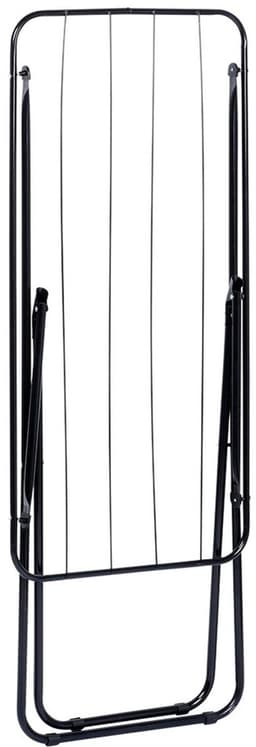 Droogrek Staand Metaal Zwart Opvouwbaar 93x43x88 cm - Droogtoren - Wasrek - Washanger — thumbnail 4