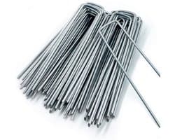 Grondpennen - Roestvrije grondankers - voor het bevestigen van onkruiddoeken, onkruidfolie of voor op de camping - 200x40mm - Ø2,5mm - Roestvrij staal - 50 stuks — afbeelding 1