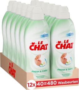 Le Chat Wasverzachter - Fresh & Care - Gevoelige Huid - Zachtheid en Comfort - Tegen Huidirritaties - Voordeelverpakking - 12 x 40 Wasbeurten — thumbnail 1