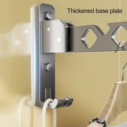 Opvouwbaar Telescopisch Droogrek - Invisible Wandmontage voor Kleding - Verplaatsbaar Wanddroogrek voor Kleding met Zuignap - droogrek voor kleding aan de muur - droogrek voor wasgoed — thumbnail 4