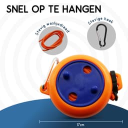 Recalma Waslijn Uittrekbaar - Drooglijnen - Roldrooglijn - Waslijndraad 8 meter - Drooglijn Oprolbaar - Waslijn Camping - Wasdraad — thumbnail 5