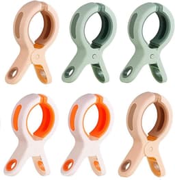 Allecto Plus - Grote wasknijpers 6 stuks voor strand en zwembad - Sterke handdoekclips - Winddicht - Kunststof clips — thumbnail 1